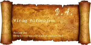 Virág Alfonzina névjegykártya