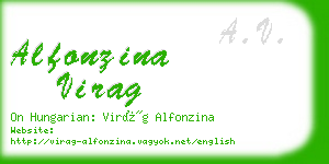 alfonzina virag business card